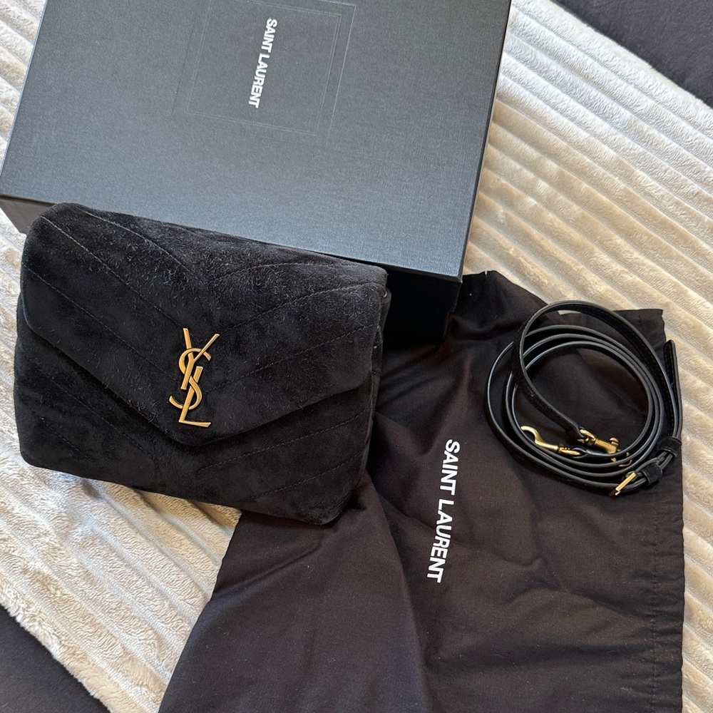 Saint Laurent Black Crossbody Toy Loulou Bag